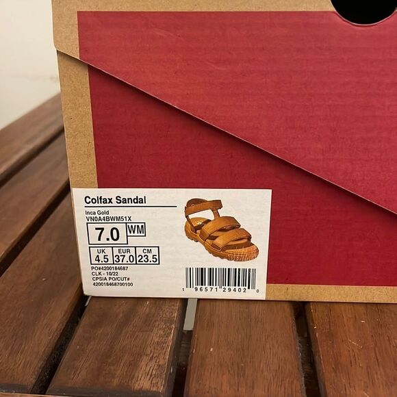 Vans Tan Colfax Sandals Inca Gold USA Women Size 7/UK 4.5/EU 37 - Picture 11 of 11